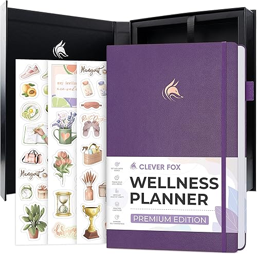 Miniatura 1 de Clever Fox Wellness Planner Premium - Diario de estilo de vida diario para apoyar la salud, la nutrición y el ejercicio - Diario de vida saludable