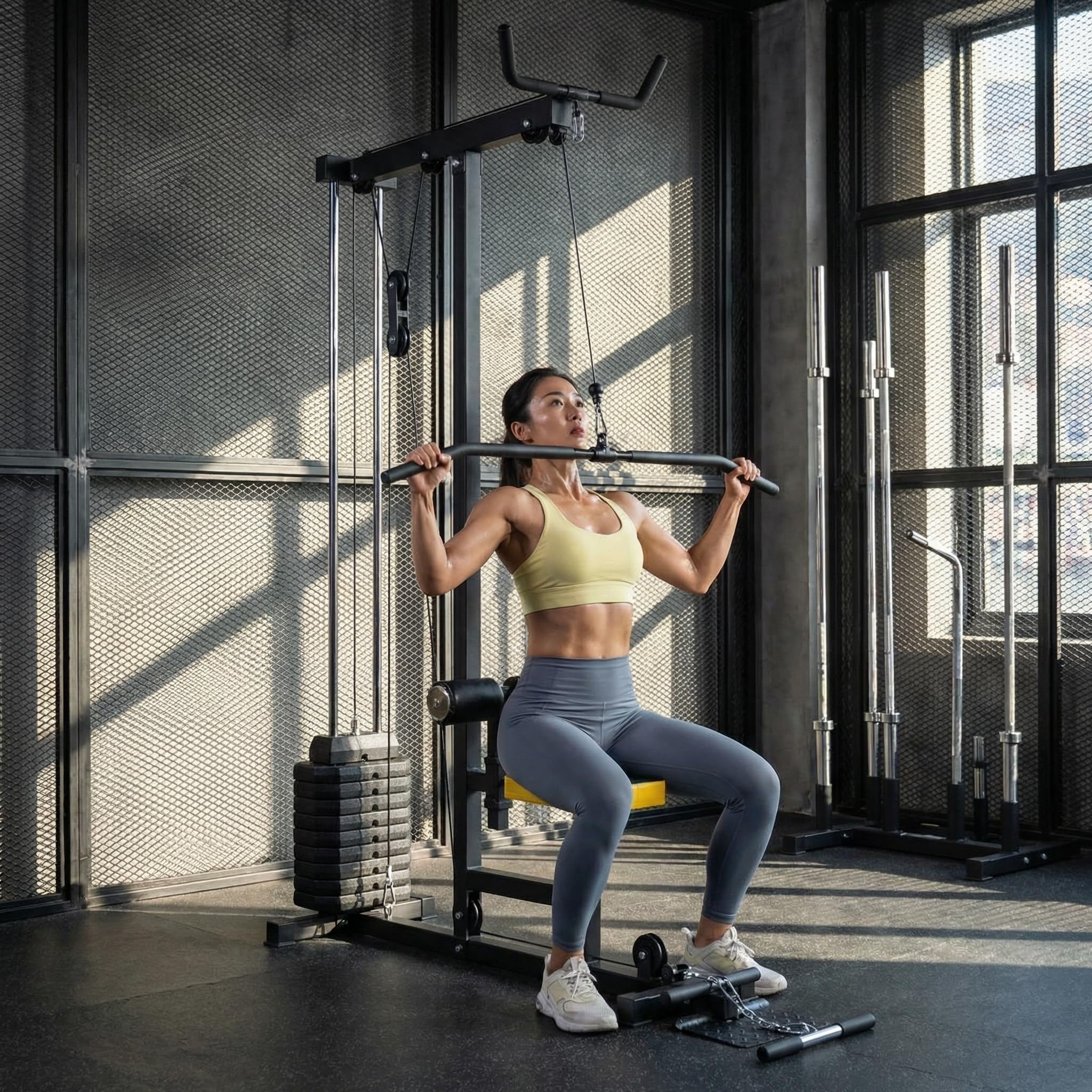 Dione LT60 - Torre de poleas para Entrenamiento (Peso de 50 kg - Ampliable hasta 90 kg), estación de Fitness, Homegym