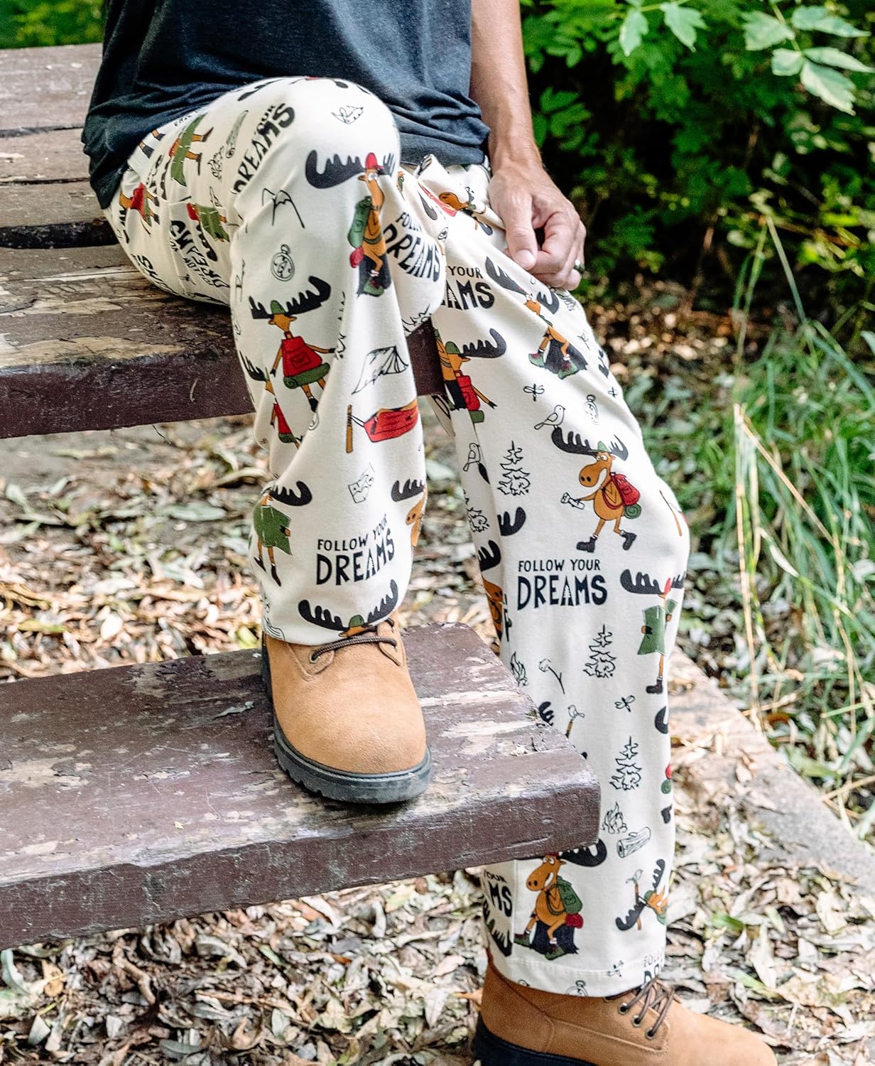 Lazy One Funny Moose Pajama Pants for Men, Men's Separate Bottoms, Lounge Pants - Image 3