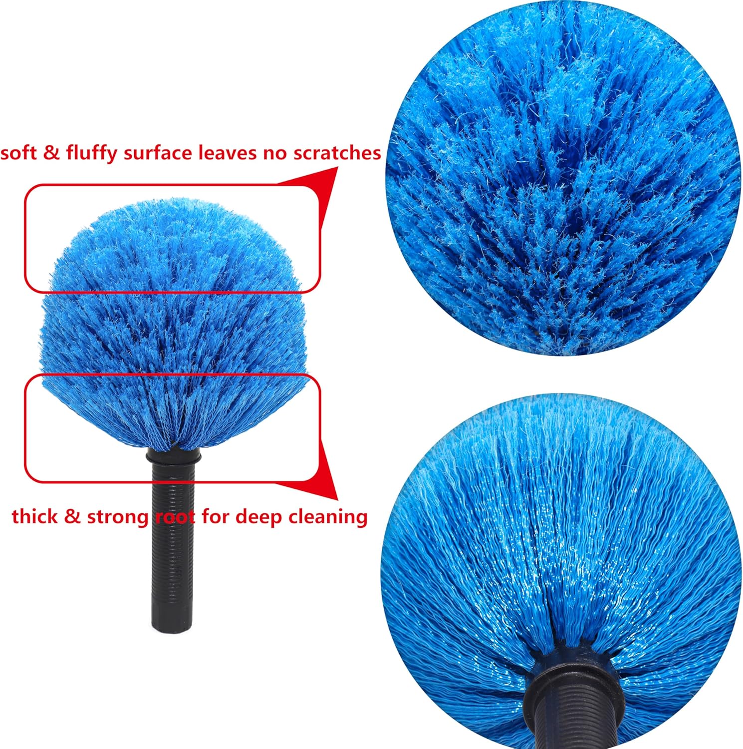 Twist-On Cobweb Duster Head, Soft Bristles Spider Web Duster Brush for