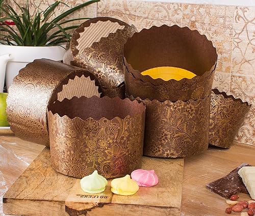 Miniatura 6 de Paska Molds - Molde para pan de Pascua, 12 unidades de 15 onzas, molde de papel para pan de Pascua, molde de papel panettone, molde grande de 5.1