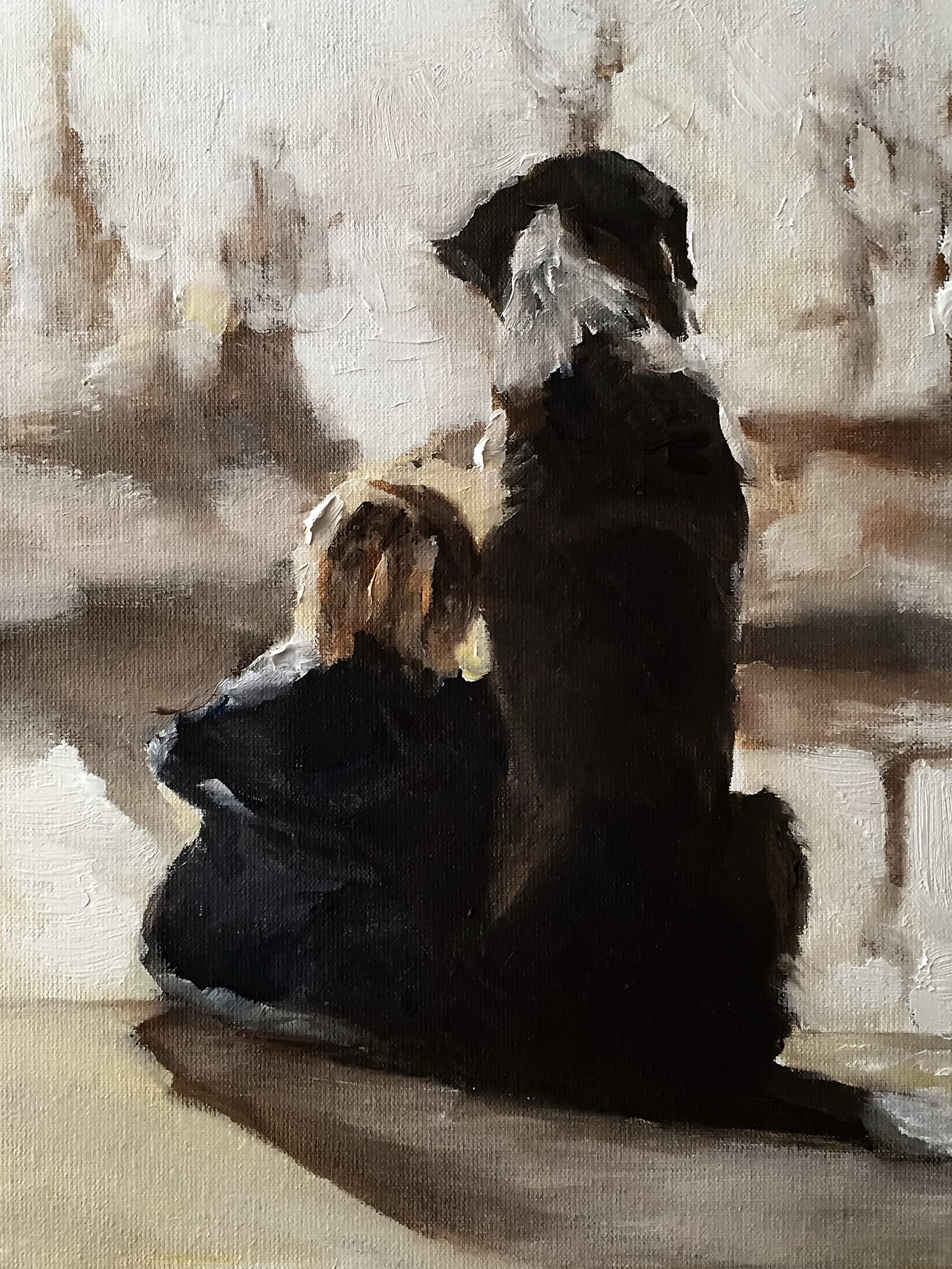 James Coates Boy and Dog Greeting Card Blank Card Ideal For Boy Birthday of Dog Lover Blank A5, Multicolour