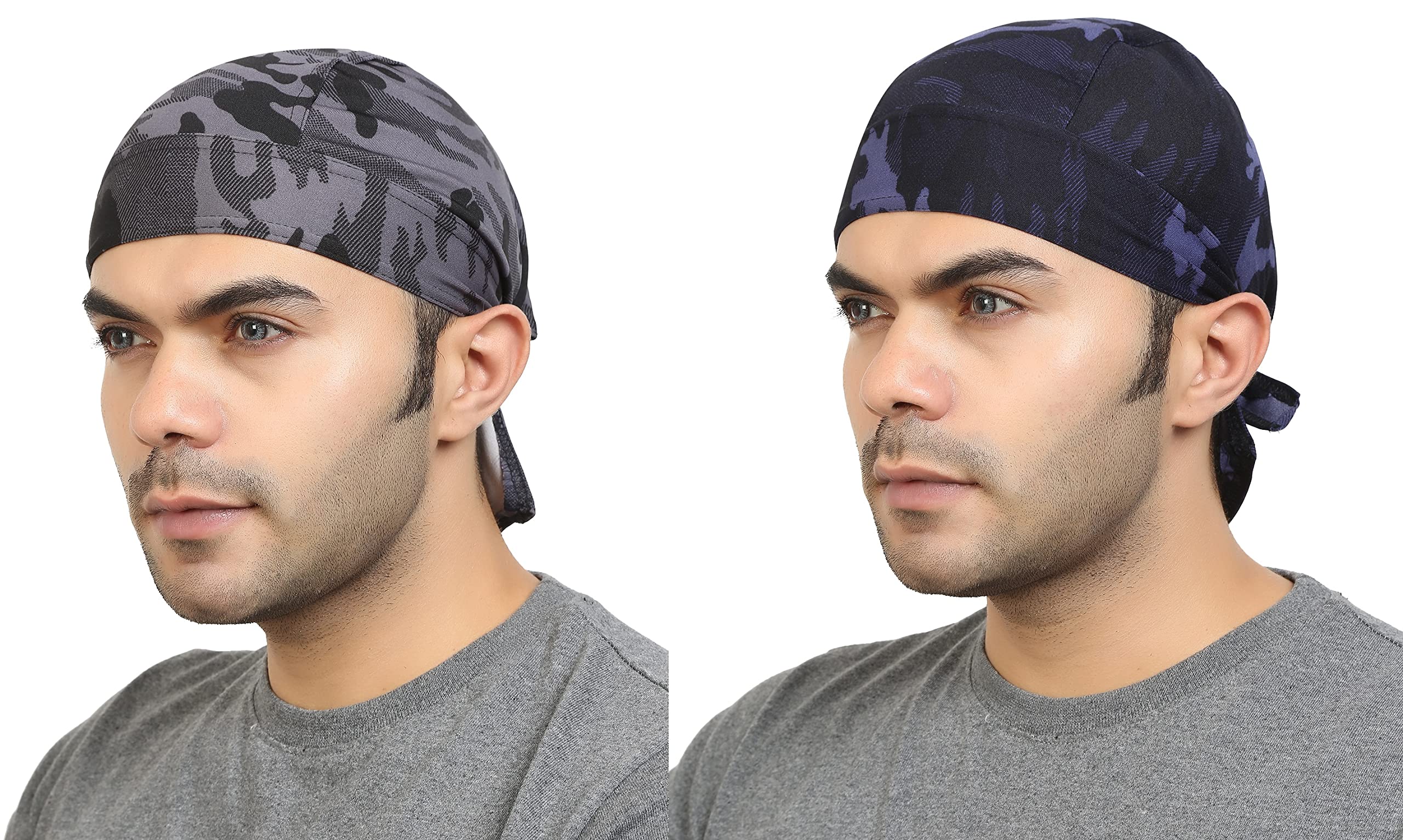 bismaadh Fashion and Keeping Sweat Aborted Patka Men & Women Cycling Cap Outdoors Sports Beanie Bike Skull Breathable Sun Caps (Blue, Grey)-picture-28