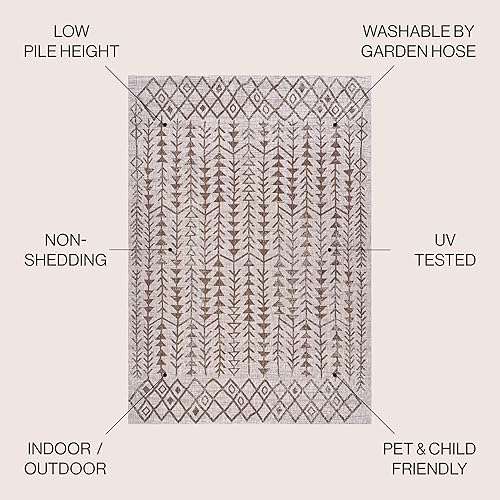 Miniatura 2 de JONATHAN Y SMB132A-3 Tokay - Alfombra bohemia geométrica de 3 x 5 pies, para interiores y exteriores, contemporánea, moderna, bohemia para cocina,