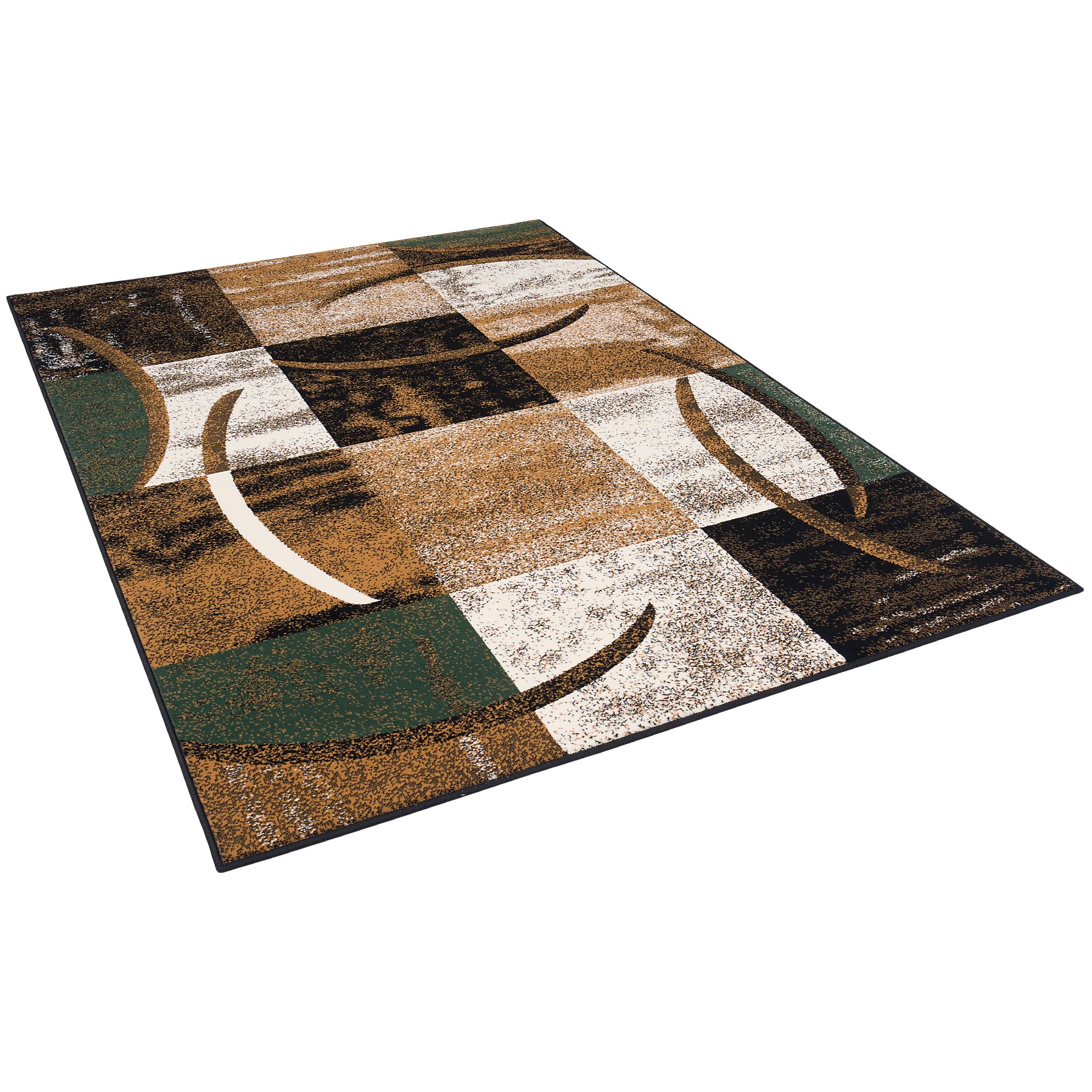 Pergamon Designer Teppich Modern Wohnzimmer Schlafzimmer Esszimmer Kurzflor Brilliant Beige Grün Trend