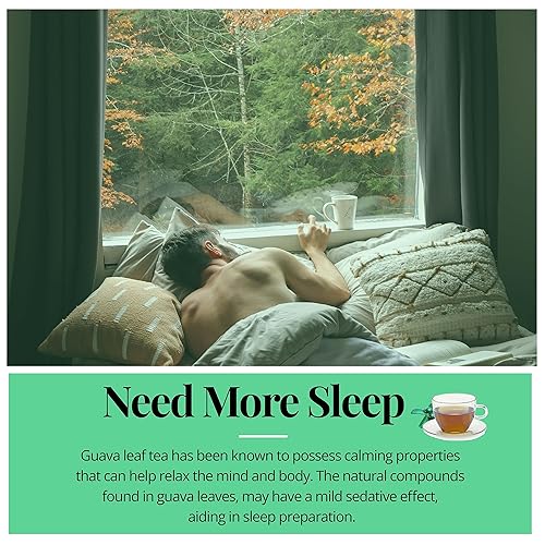 Miniatura 5 de Akshit Té de guayaba orgánico, 75 bolsas de té de hoja de guayaba, té de hierbas de guayaba, te de guayaba, sin azúcar, sin cafeína, sin gluten,