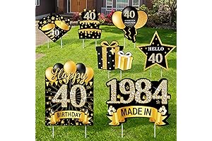 40th Birthday Yard Signs with Stakes for Men and Women