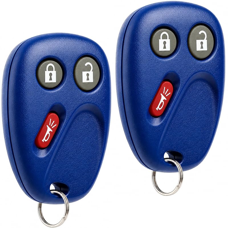Controle remoto keyless entry LHJ011 azul para Chevy, GMC, Cadillac, Hummer, Pontiac e Saturn, kit com 2