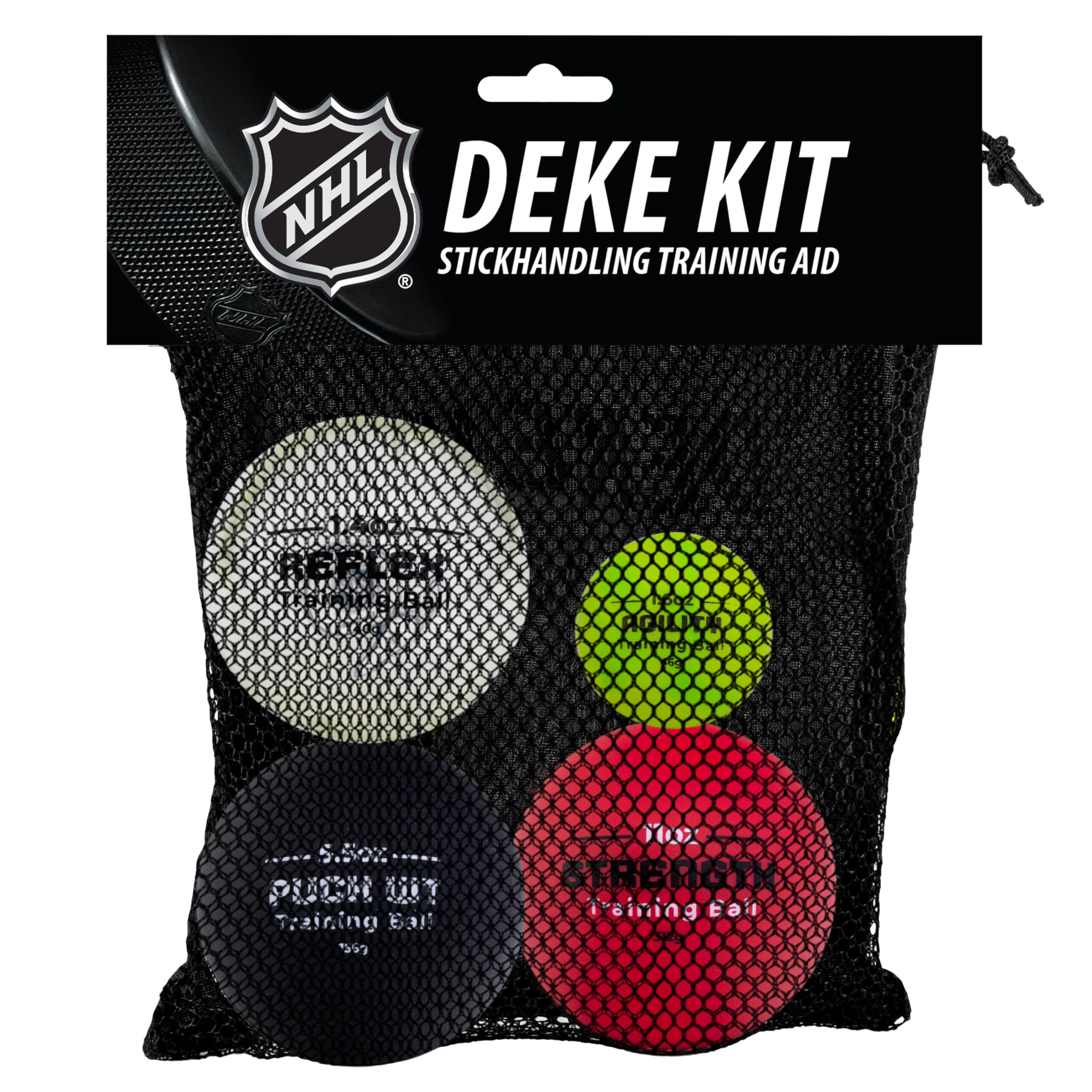 Franklin Sports Stickhandling - Kit de Entrenamiento para Pelotas de Hockey (4 Pelotas)