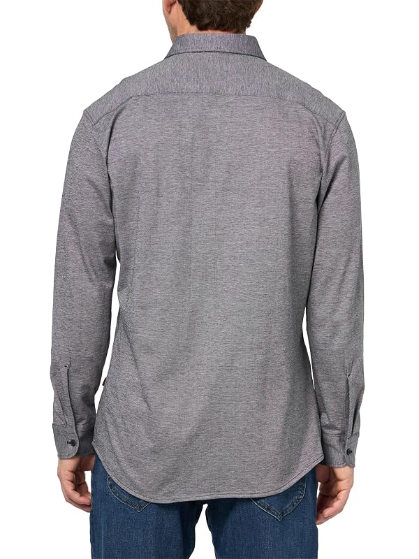 BOSS, Soft Touch Jersey Button Down Shirt, Charcoal ash, L by BOSS - Used condition - Image 2