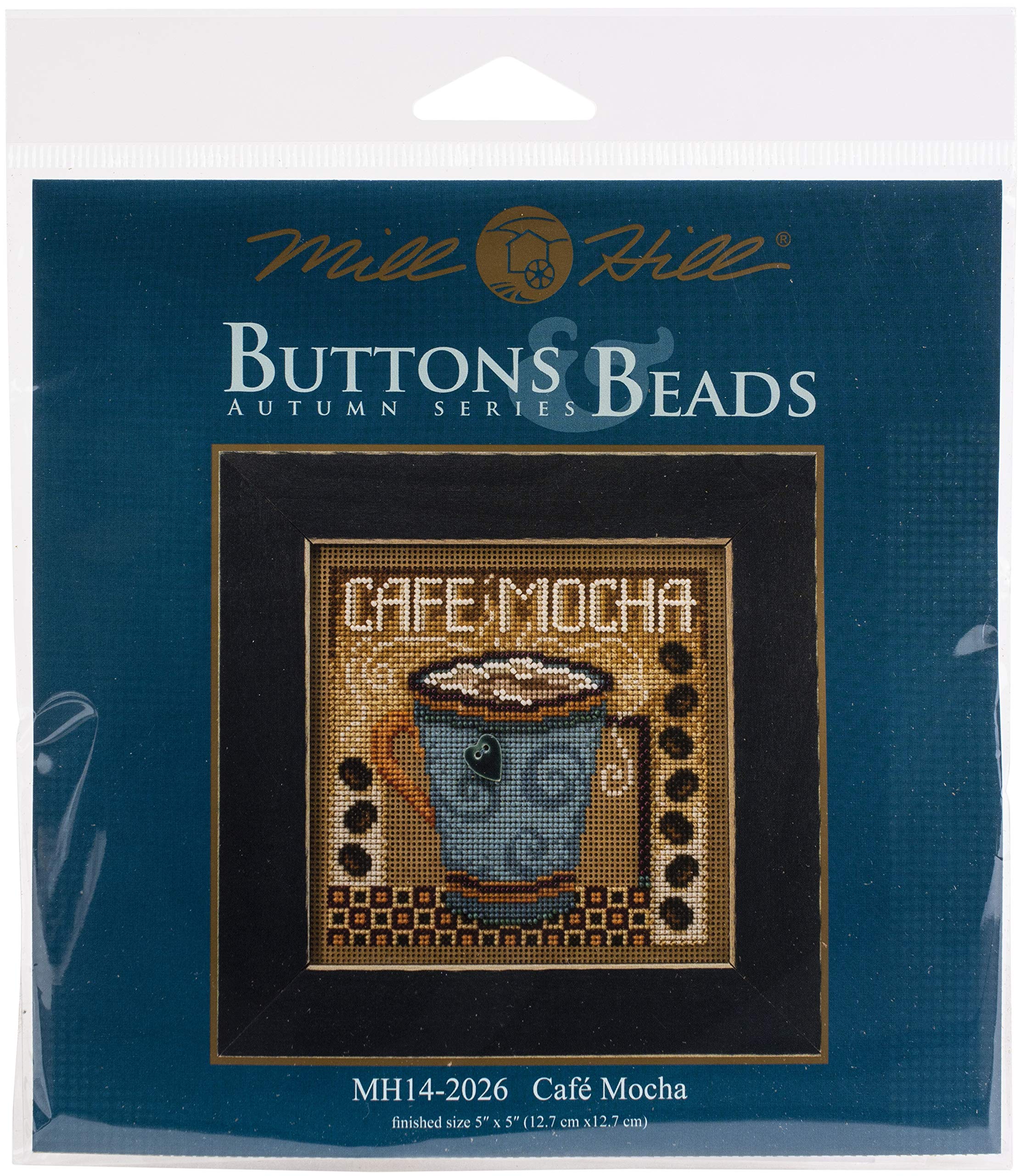 Mill Hill Buttons & Beads Counted Cross Stitch Kit 5"X5"-Cafe Mocha (14 Count)