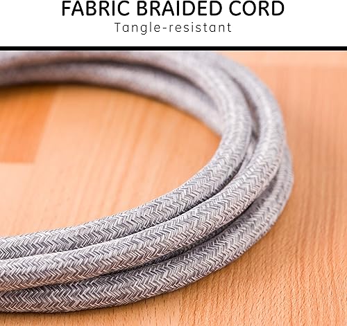 Miniatura 4 de GE Pro - Regleta de alimentación de 3 tomas con protección contra sobretensiones, cable de extensión trenzado de diseño de 8 pies, conexión a