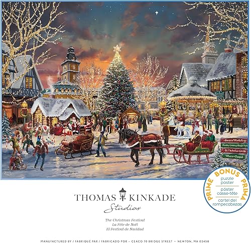 Miniatura 6 de Ceaco - Thomas Kinkade - Holiday - Festival de Navidad - Rompecabezas de 1000 piezas