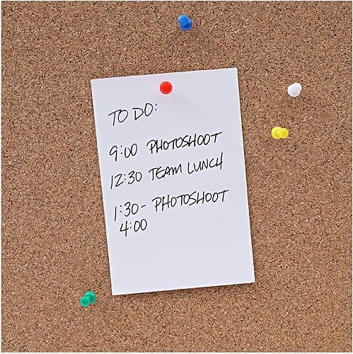 Miniatura 5 de Universal 43613 - Tablón de anuncios, corcho natural, 36 x 24 pulgadas, marco de aluminio con acabado satinado