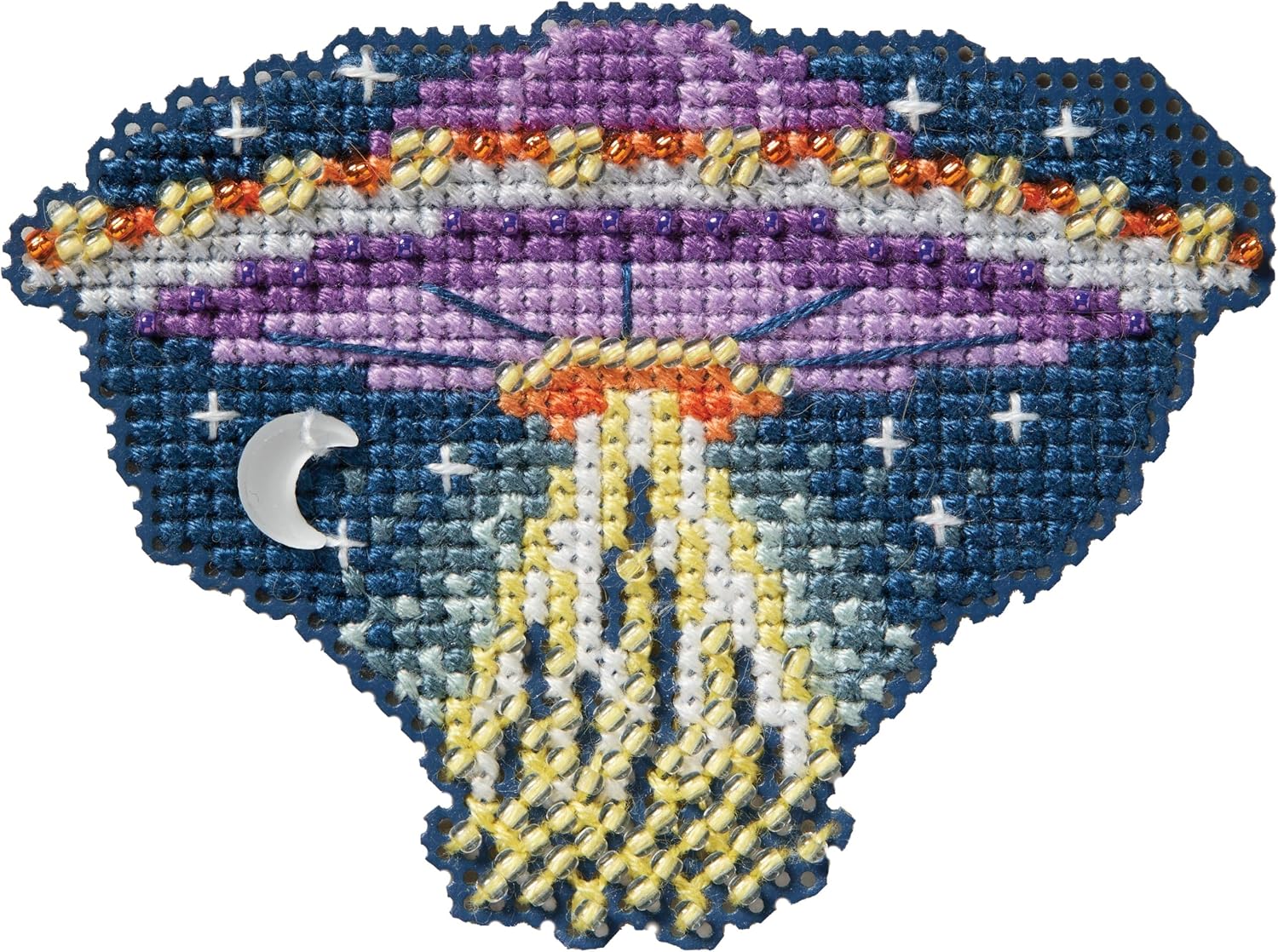 Mill Hill UFO Beaded Counted Cross Stitch Ornament Kit 2025 Autumn Harvest MH182522, Multi, 3.36 x 2.5 Inches