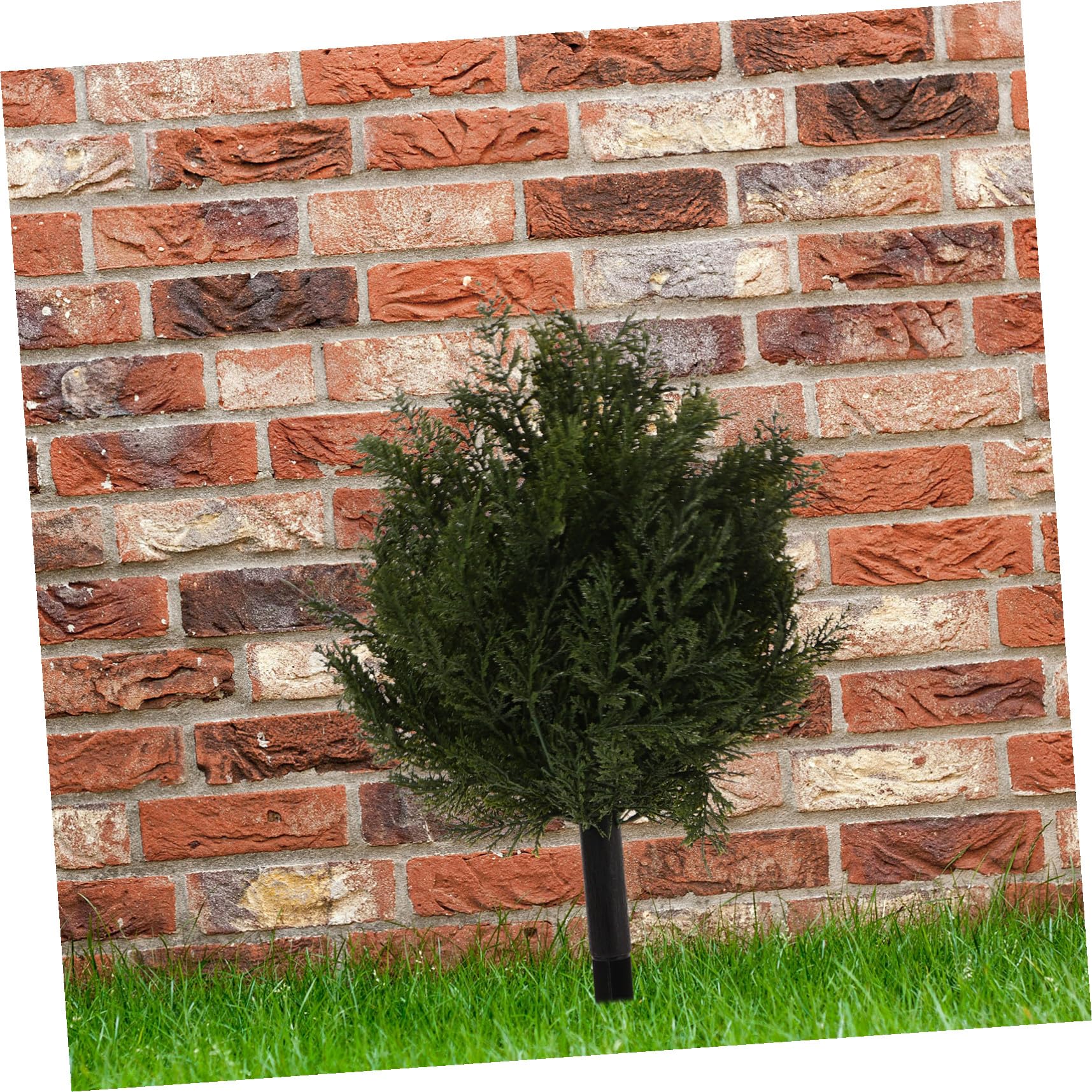 NOLITOY Künstliche Zypresse mit Erdspieß Künstlicher Gartenbaum aus Zedernholz Weihnachtsstab für Heimdekoration Künstliche Kiefernzweige für Drinnen und Draußen Weihnachtsbaumspitze