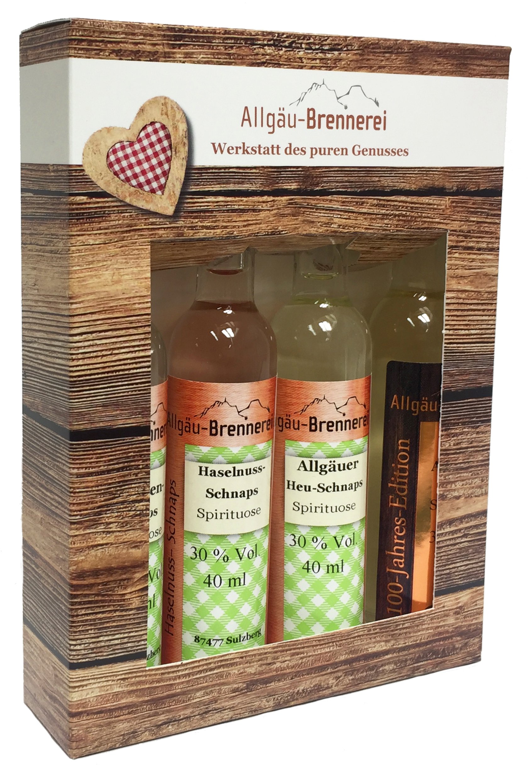 Allgäu-Brennerei Miniaturen-Set "Schnaps" - 4 x 40 ml