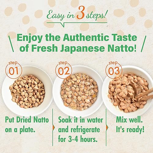 Miniatura 6 de YAMASAN KYOTO UJI Soja fermentada japonesa Natto, frijoles Natto liofilizados, probiótico japonés y prebiótico superalimento  Vitamina K, bajo en
