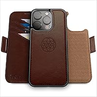 Vista 70 de Dreem Fibonacci - Funda tipo cartera para iPhone 14 Plus Funda desmontable de piel vegana 2 en 1 con soporte integrado, soporte para tarjetas
