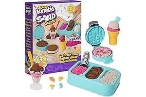 Kinetic Sand Ice Cream Treats Playset: Sensory Toys for Kids Ages 3 and Up