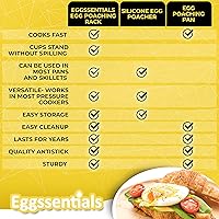 Vista 6 de Eggssentials Inserto para cazador furtivo de huevos de acero inoxidable para cocinar huevos escalfados, taza para escalfar huevos sin PFOA