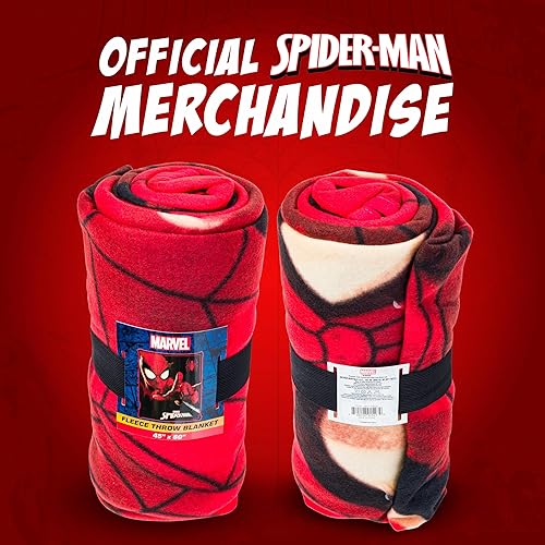 Miniatura 6 de Silver Buffalo Marvel Universe Spidey Close Up Web Shooter - Manta de forro polar de 45 x 60 pulgadas