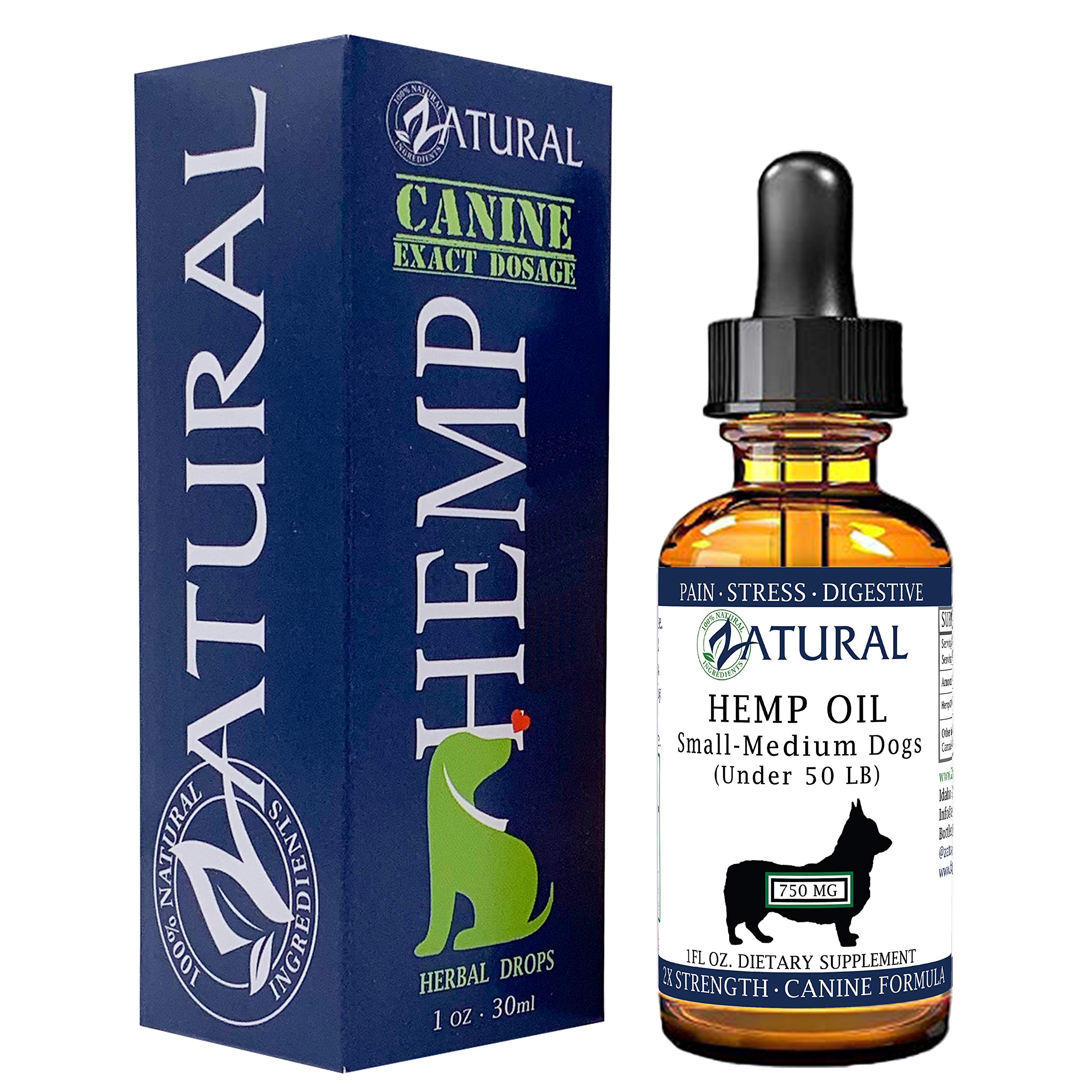 Zatural Hemp for Dogs - All Natural Vegan Omegas (750mg)