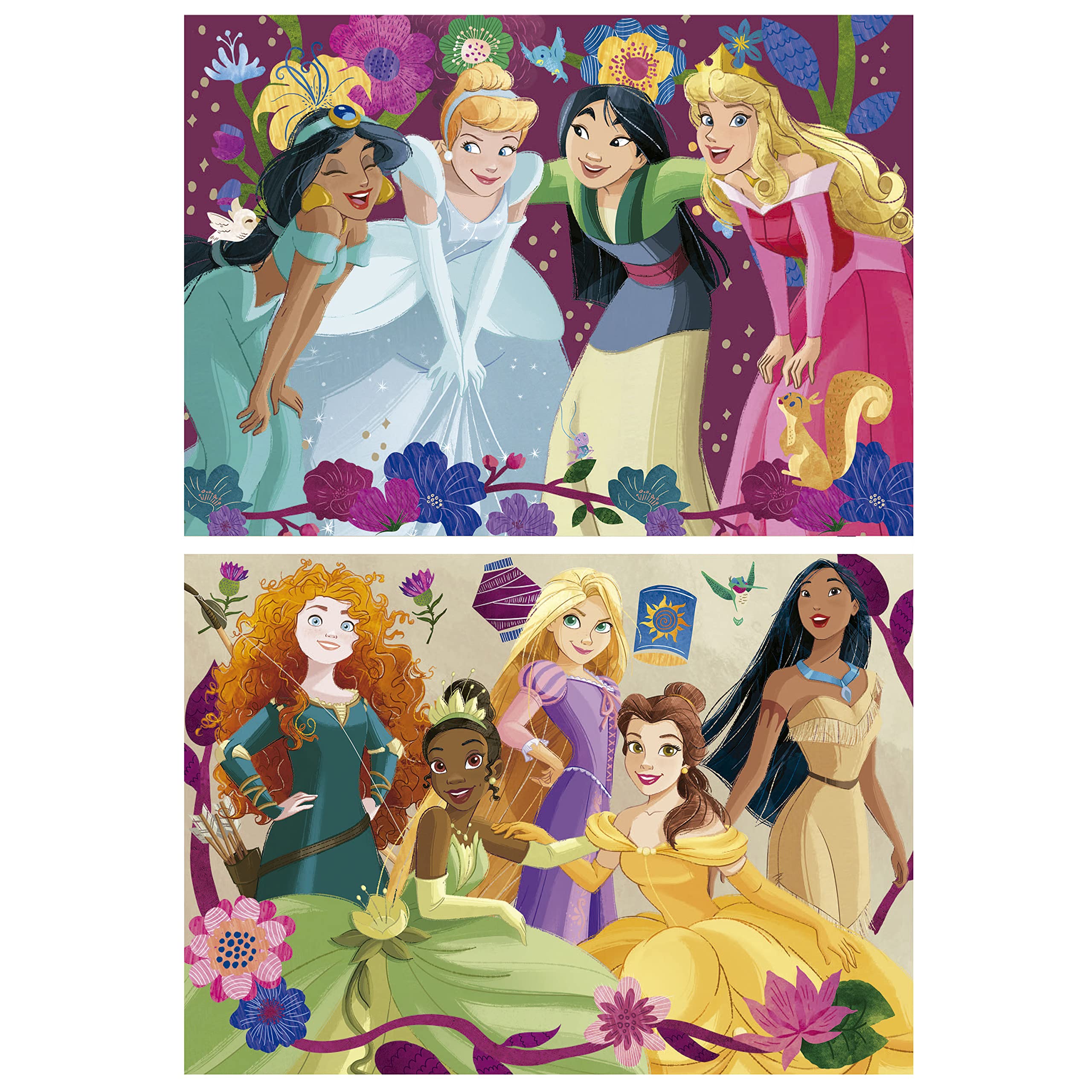 Educa Puzzle Di Cartone Con 48 Pezzi Per Bambini Ariel And Jasmin Set 2 Da Ciascuno Doppio Divertimento Dimensioni Del Puzzle 28 X 20 Cm A Partire Dai 3 Anni 18213 880209736