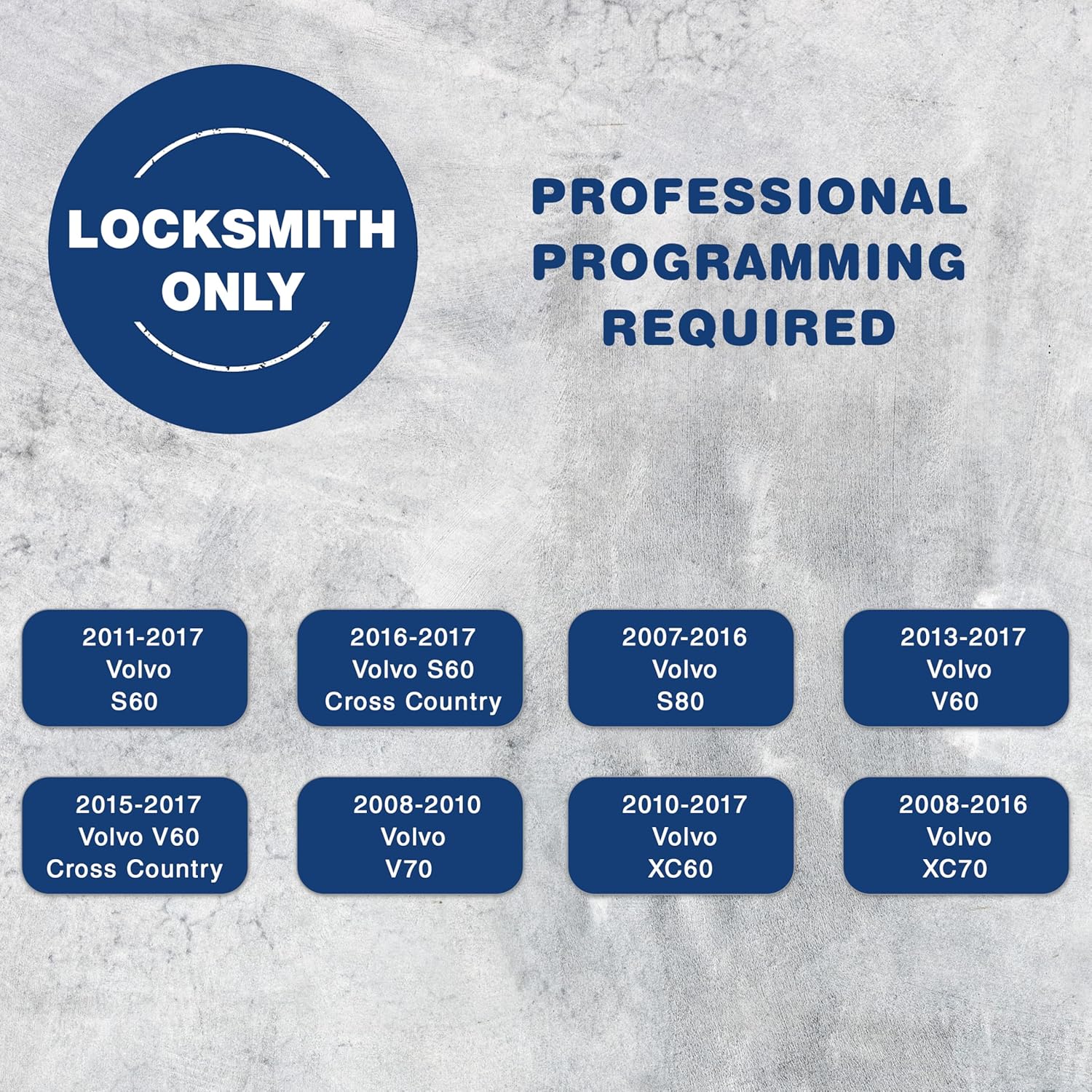 KeylessOption Keyless Entry Remote Control Smart Car Key Fob Uncut Key Blade for S60 S80 XC60 XC70 Volvo KR55WK49264 - Image 4