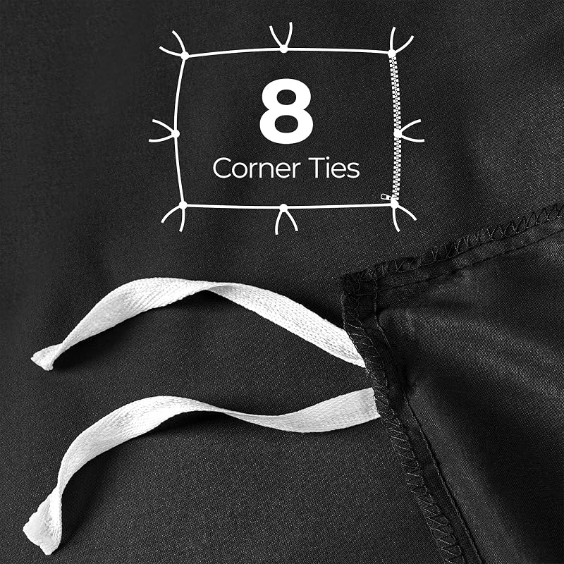 Duvet Cover Queen, 3 Piece Cotton Like Polyester With Zipper Closure, Black image 4