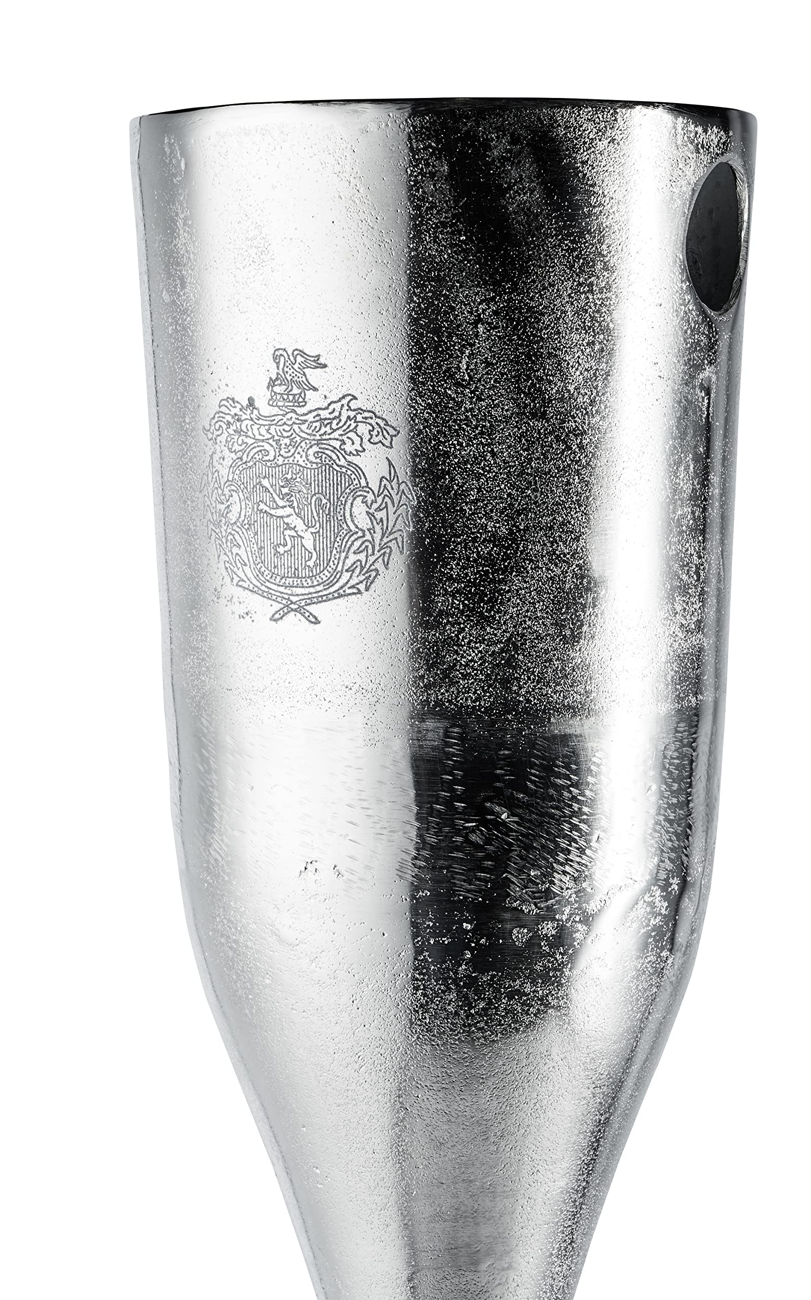 Champagnerkühler auf Standfuß, Weinkühler Sektkühler Flaschenkühler Getränkekühler, Aluminium Metall Silber Party - Kühler für Sekt, Wein und Champagner - XXL 90 cm