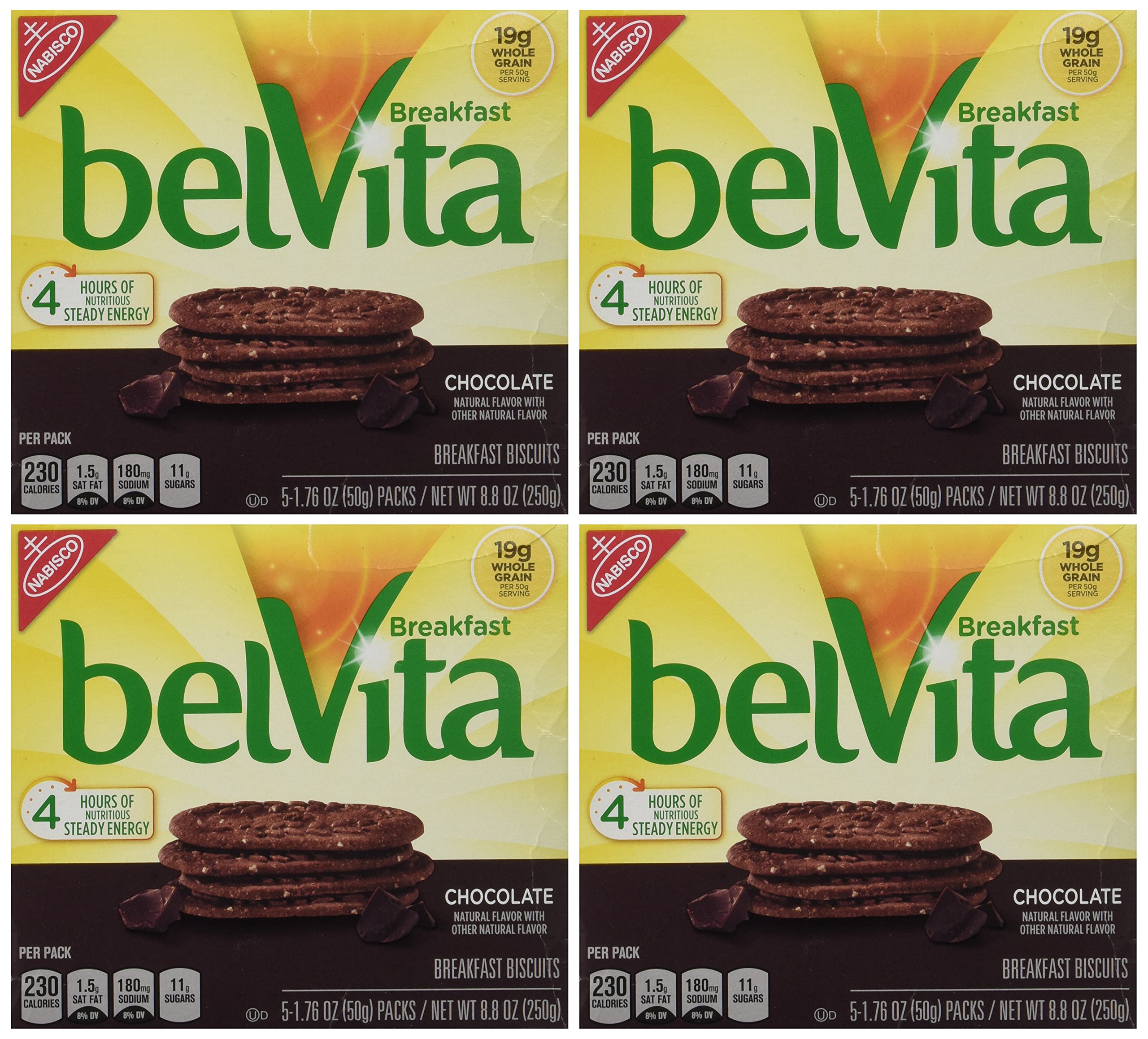 belVita Chocolate Breakfast Biscuits, 8.8 Ounce (Pack of 4)