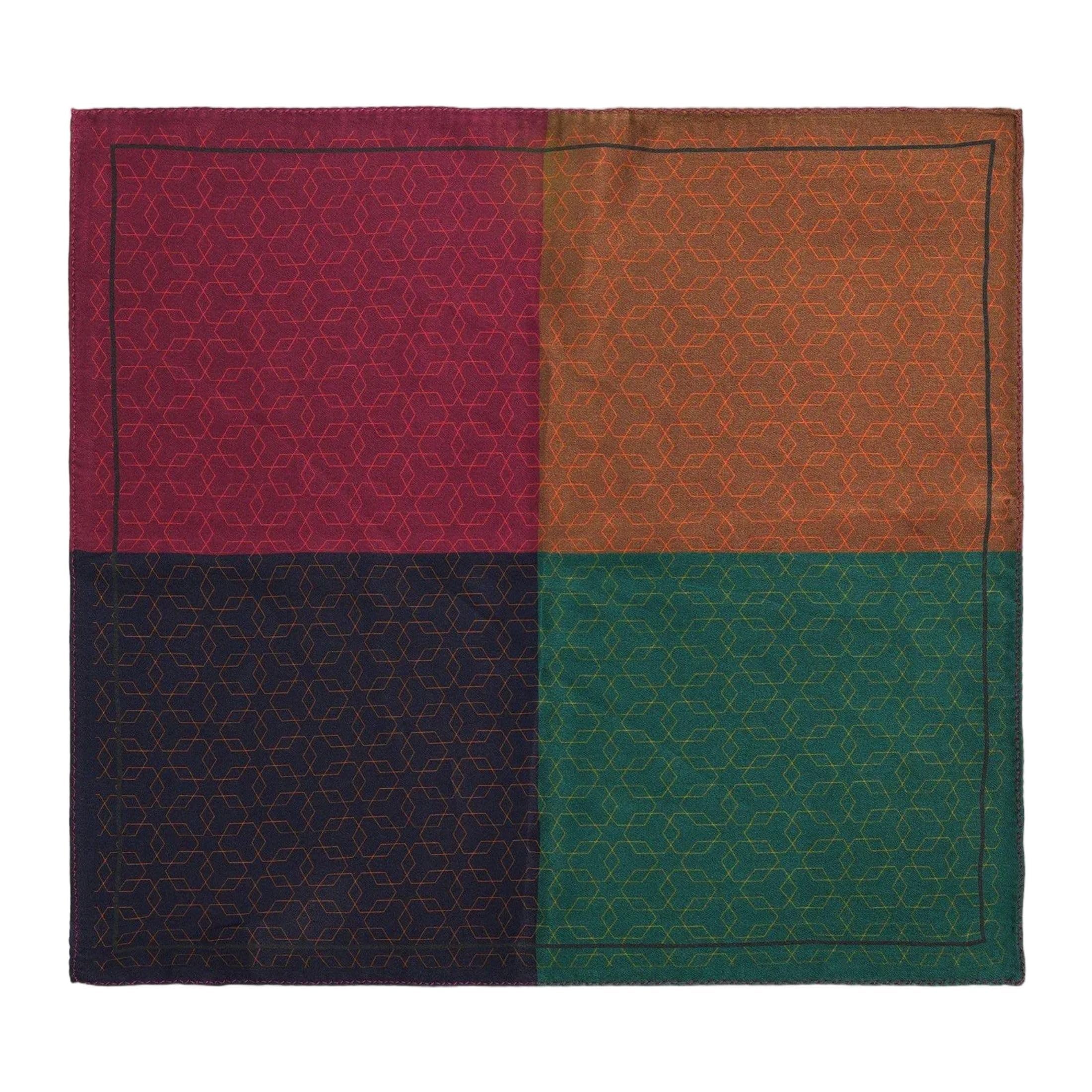 Men Green Geometric Pocket Squares-image-11