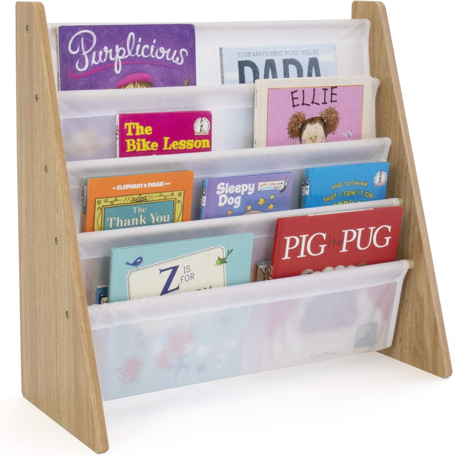Humble Crew Toy Organizer with Storage Bins and Kids Book Rack