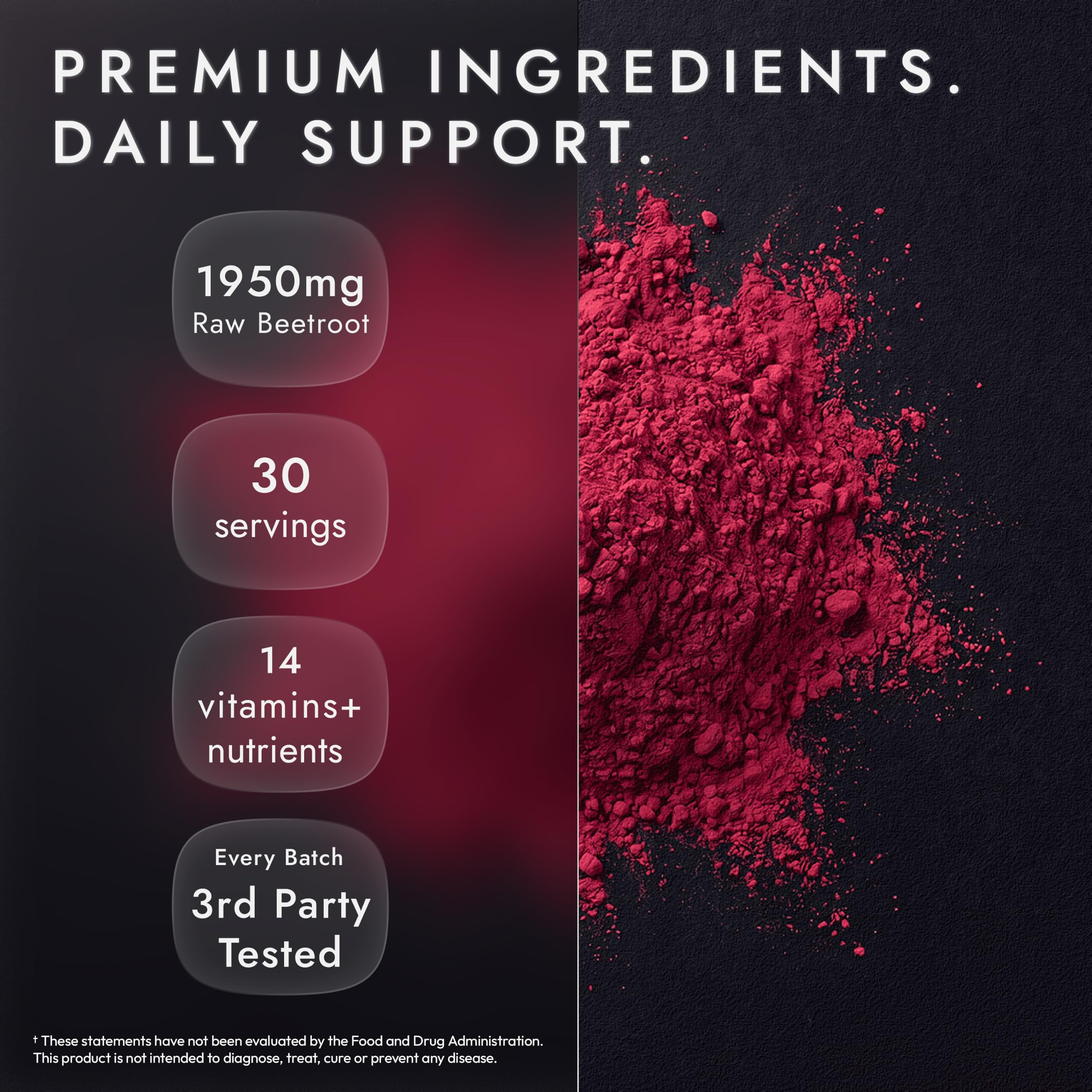 Restology Labs | Organic Beetroot Capsules 1950mg Nitric Oxide Support 90ct — Amazon image 2