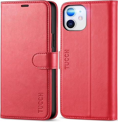 TUCCH Funda tipo cartera para iPhone 12 Pro12 5G, ranuras para tarjetas con bloqueo RFID, soporte Funda interior a prueba de golpes de TPU, funda