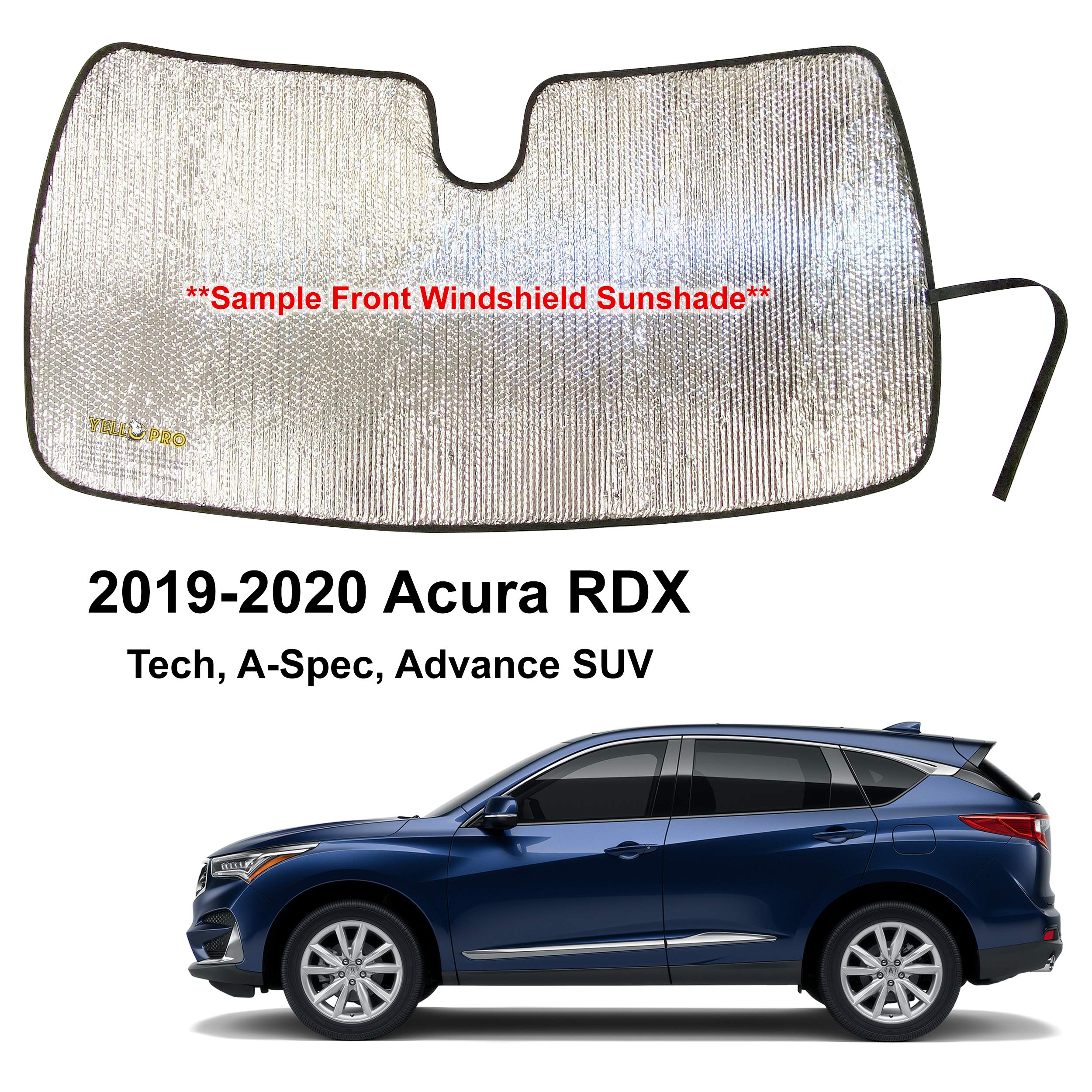 YelloPro Custom Fit Reflective Front Windshield Sunshade Accessories UV Reflector Sun Protection for 2019 2020 2021 2022 Acura RDX SUV, Tech, A-Spec, Advance SUV