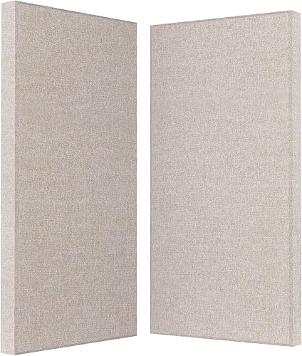 Miniatura 12 de Paneles acústicos de 2 pulgadas de grosor con accesorios para colgar, 2 paneles de fibra de vidrio de 47.2 x 23.6 pulgadas de absorción de sonido