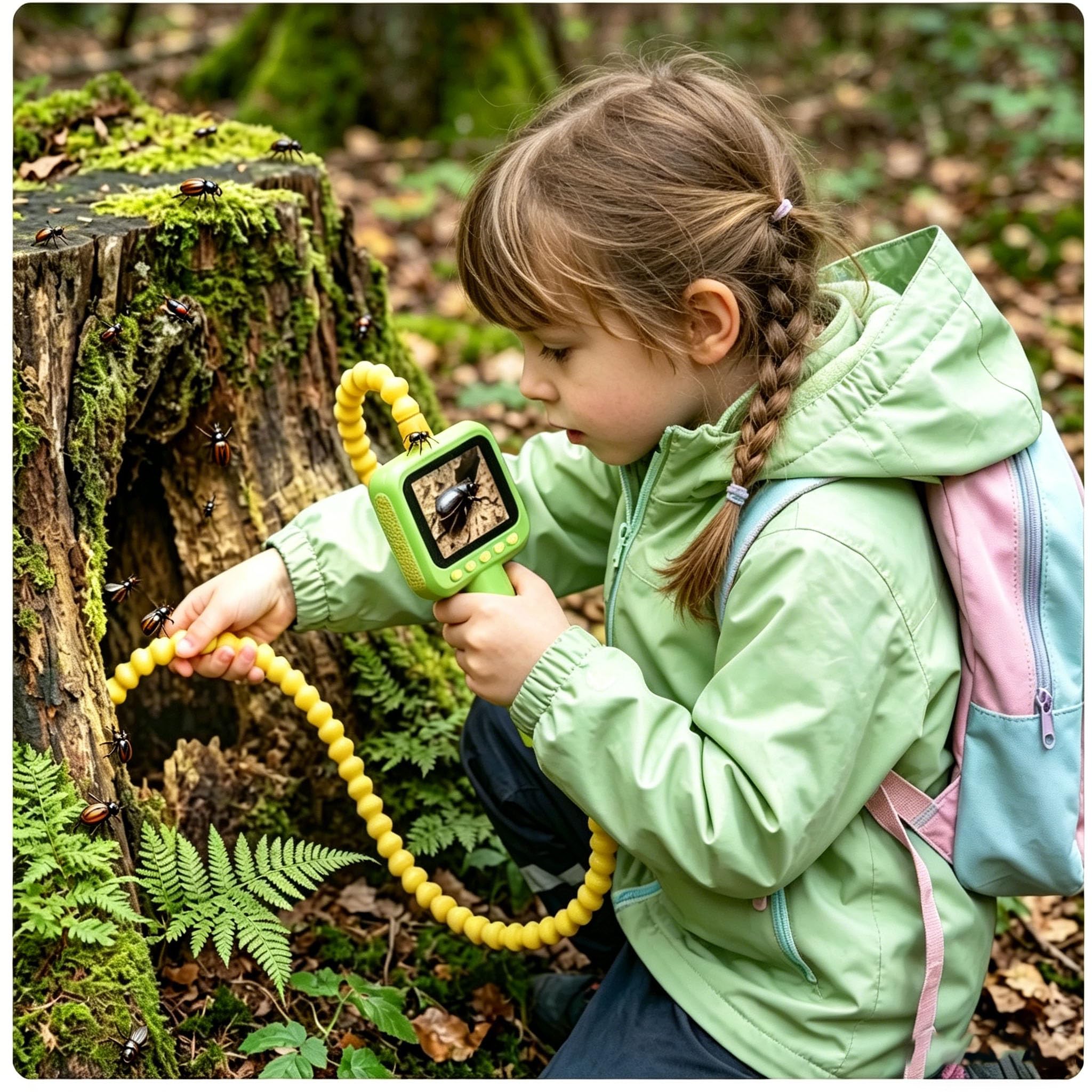Kinder Entdecker Kamera, Digitales Mikroskop Für Kinder - Unterwasser & Natur Exploration Spielzeug Mit Licht & Display, Beweglicher Endoskop Endoskopkamera Fördert Neugier & Entdeckerfreude (1PC)