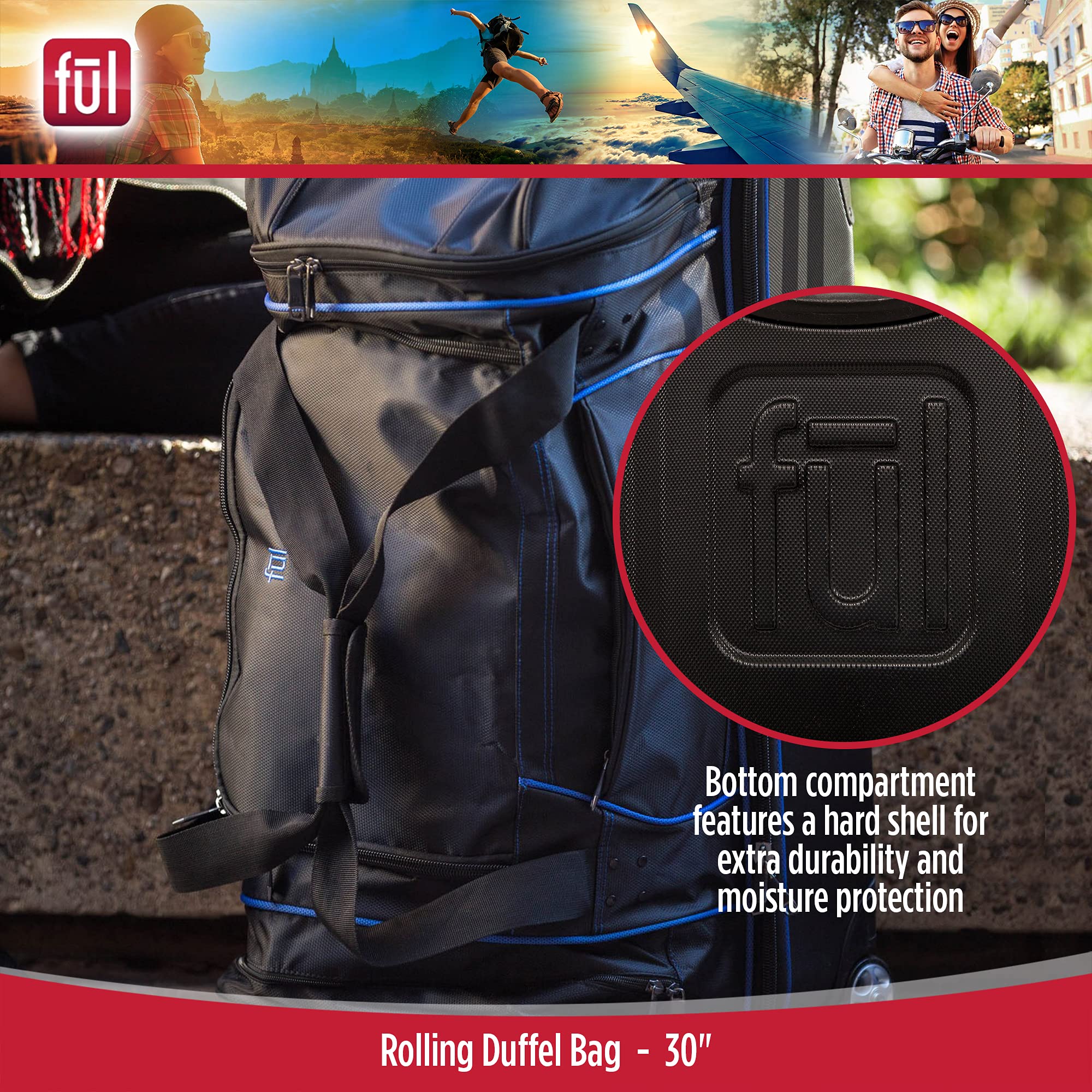 Rolling Duffle Bag Ful Luggage Costco Ful Workhorse Rolling Duffel