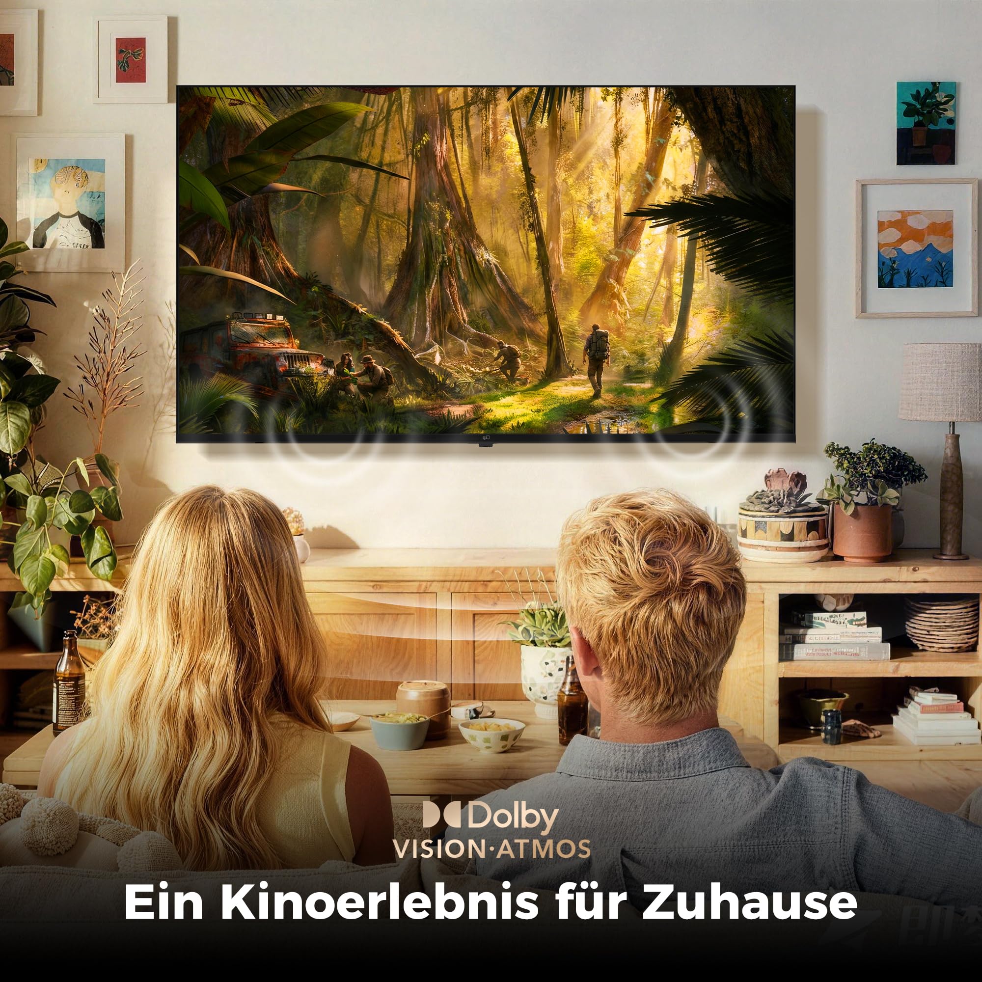 FPD Fernseher 55 Zoll Smart TV, 4K UHD mit Google TV & Google Cast, Dolby Vision und Atmos, HDR 10, MEMC für flüssige Bewegungen