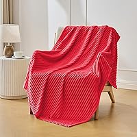 Vista 24 de Bnuitland - Manta de franela marrón con funda de almacenamiento, 300 GSM, manta de sofá súper suave con patrón de rayas de forro polar para bebés