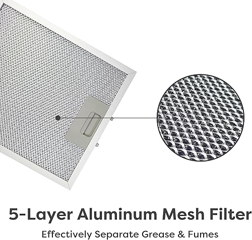 Miniatura 7 de Campana extractora negra de 30 pulgadas con diseño antihuellas dactilares Campana de ventilación de 450 CFM para cocina con control de botón