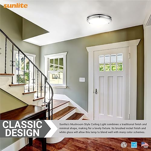 Miniatura 5 de Sunlite 87794 Lámpara de techo decorativa de 12 pulgadas, 15 vatios, 1050 lúmenes, color seleccionable 27K30K35K40K50K, regulable, 90 CRI, Energy