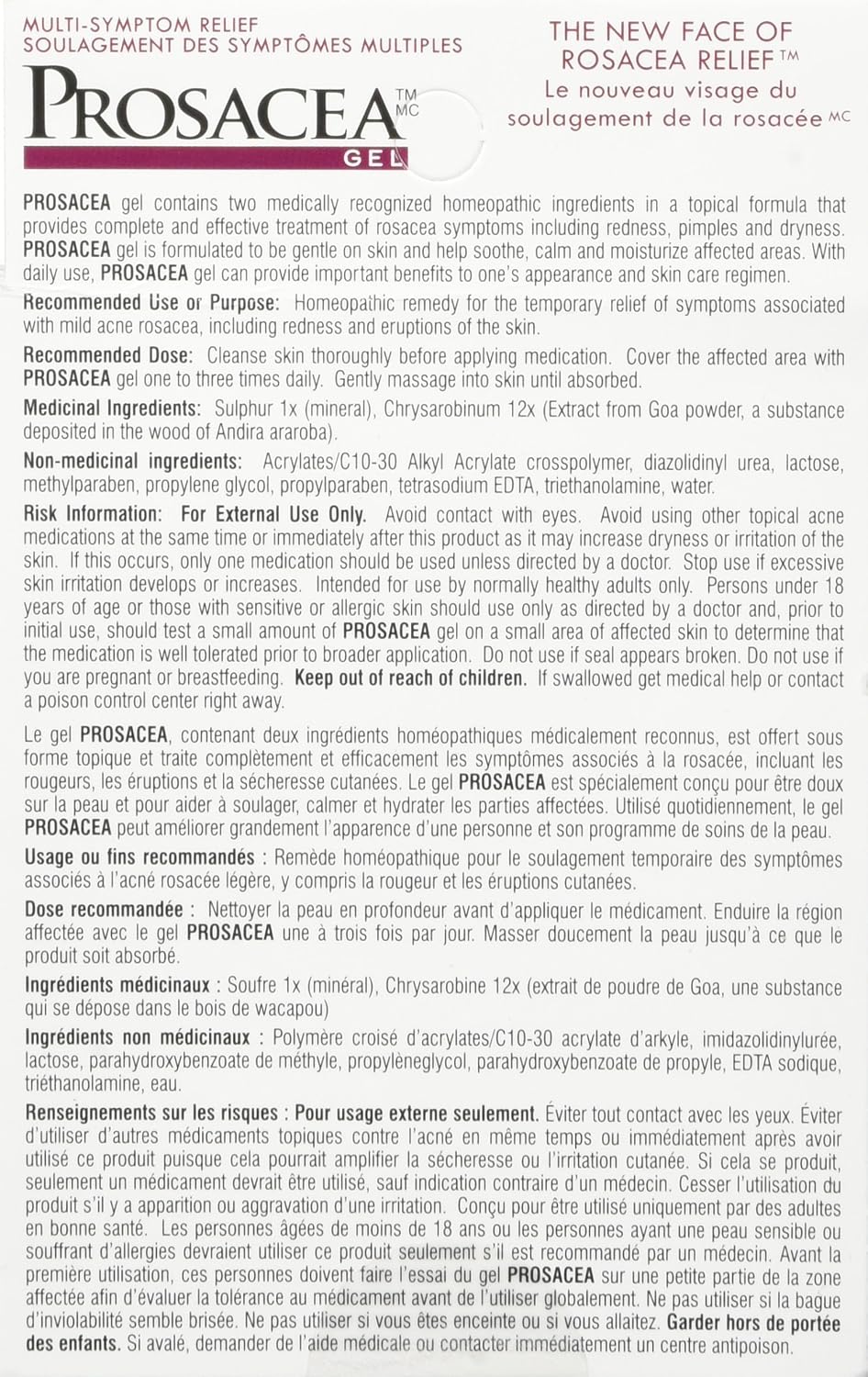 Prosacea Rosacea Treatment Gel, 0.75 Ounce