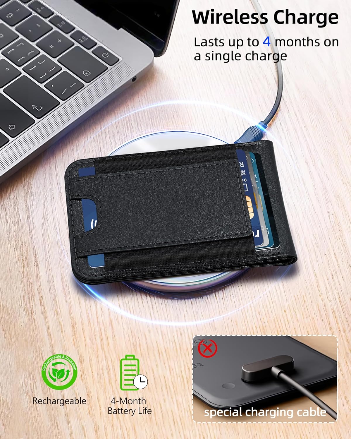 ExtreLife for MagSafe Wallet with Apple Find My, 8-Card Holder, Adjustable Stand, Magnetic Wallet for iPhone 17/16/15/14/13/12 Series, RFID Blocking, Black