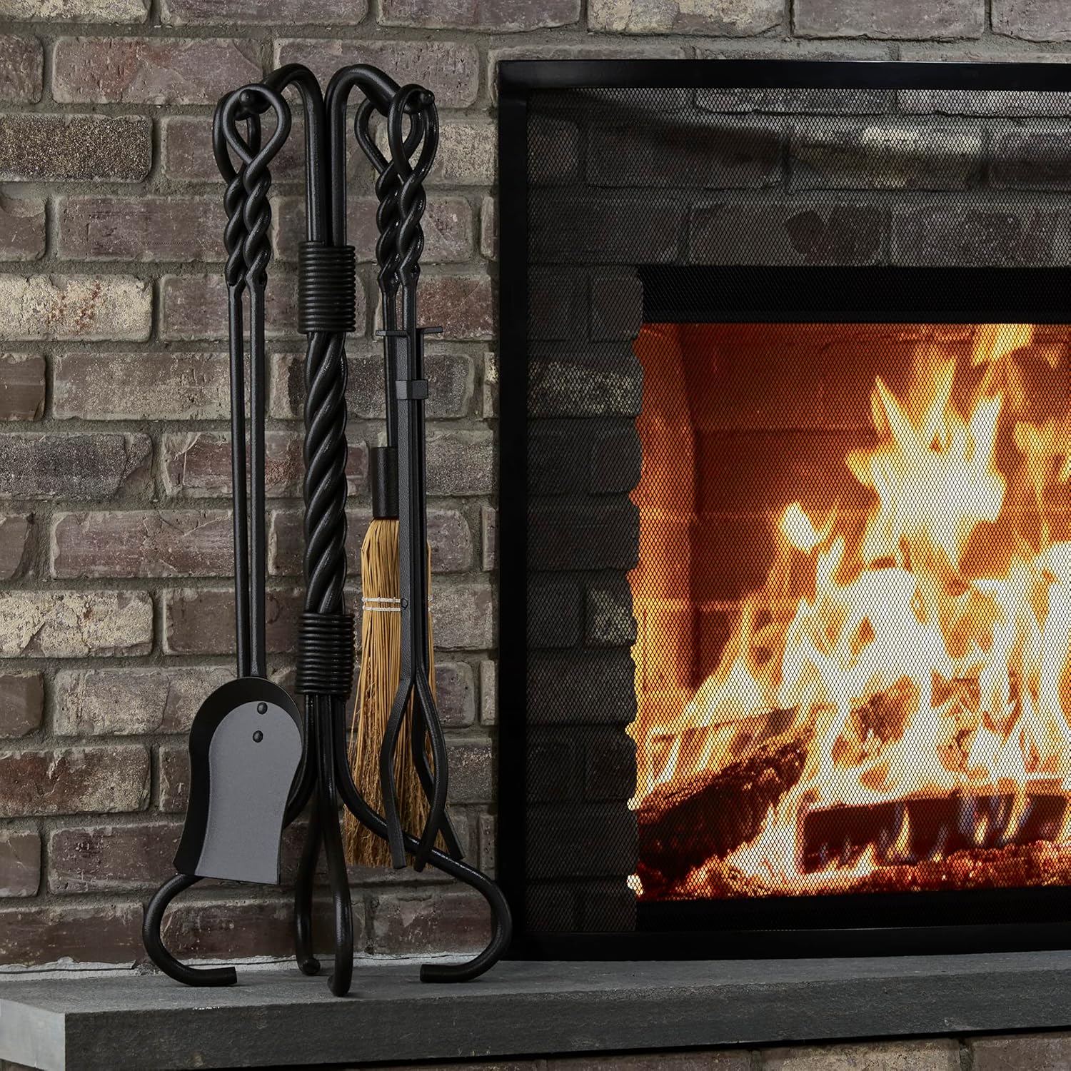 UniFlame, F-1179, Olde World Iron Swirl Fireplace Tools Set
