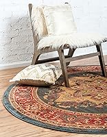 Vista 11 de Unique Loom Sahand Collection - Alfombra Arsaces (2 pies 2 pulgadas x 3 pies 1 pulgada, rectangular, azul marino/gris)