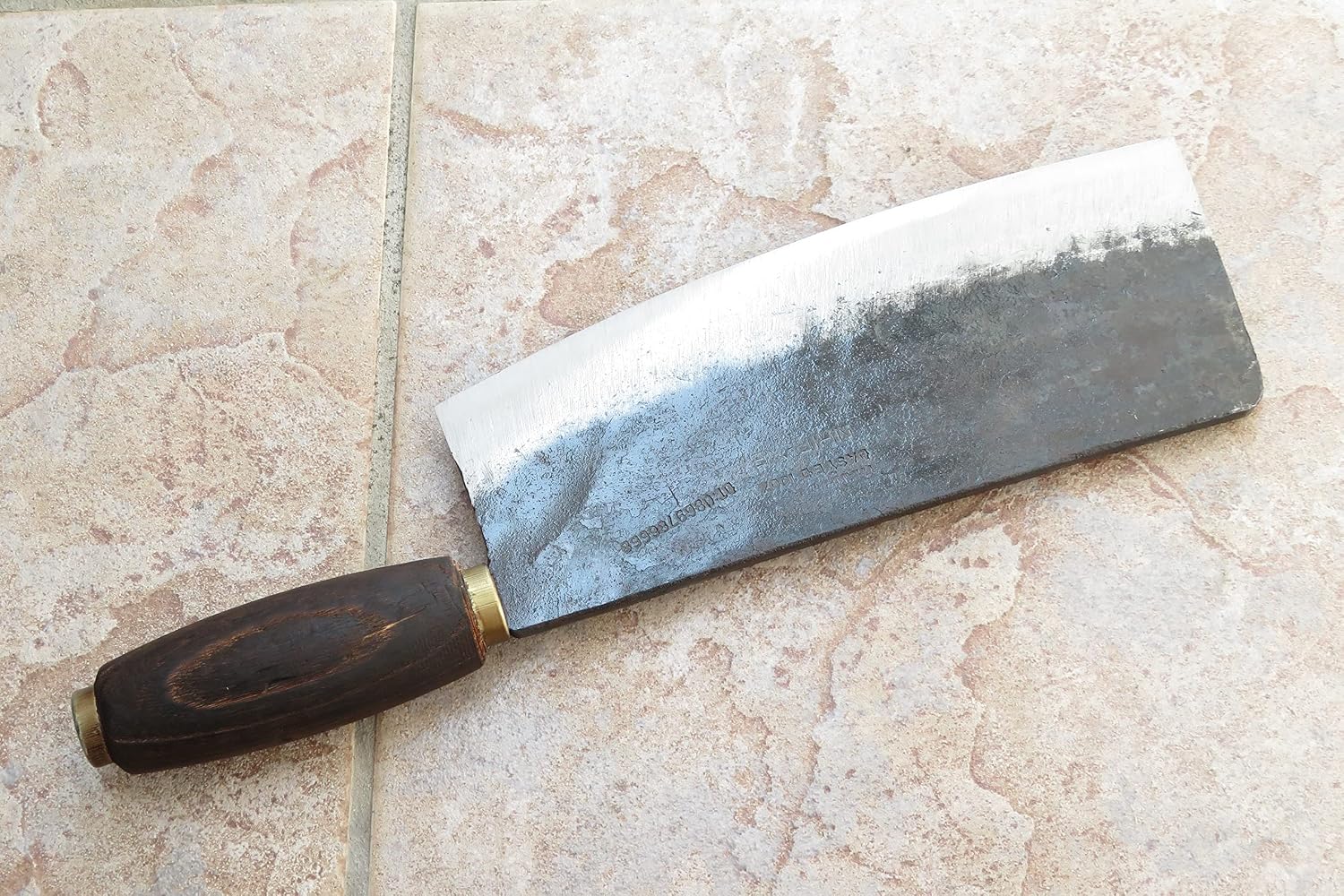 Crude - EXTRA HEAVY 9 Inch Premium Chinese Meat Cleaver Chef Knife, Carbon Steel