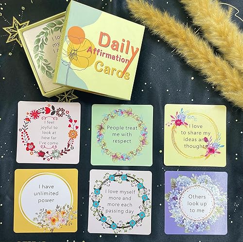 Miniatura 8 de ZHQGYN Tarjetas de afirmaciones, 54 tarjetas de afirmaciones diarias, tarjetas de afirmaciones para mujeres, tarjetas positivas, ejercicios de